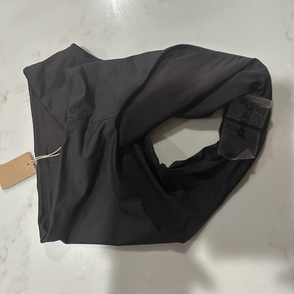 Skims Swim Mid-Waist Bottoms Onyx Black Size 2X